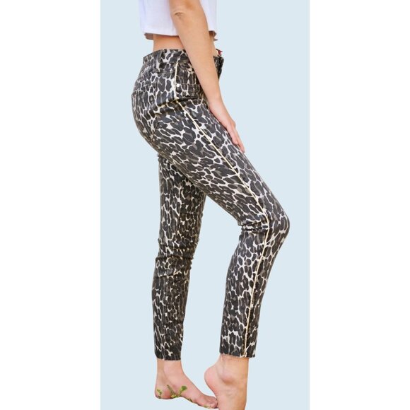 DRIFTWOOD Jackie Skinny Grey Animal Print Jeans Size 29 - Picture 1 of 8